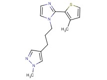 1-methyl-4-{3-[2-(3-methyl-2-thienyl)-1H-imidazol-1-yl]propyl}-1H-pyrazole