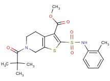methyl 6-(2,2-dimethylpropanoyl)-2-{[(2-methylphenyl)amino]sulfonyl}-4,5,6,7-tetrahydrothieno[2,3-c]pyridine-3-carboxylate