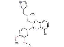 1-[2-(3,4-dimethoxyphenyl)-8-methyl-3-quinolinyl]-N-methyl-N-(1H-pyrazol-3-ylmethyl)methanamine