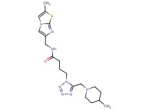 N-[(2-methylimidazo[2,1-b][1,3]thiazol-6-yl)methyl]-4-{5-[(4-methyl-1-piperidinyl)methyl]-1H-tetrazol-1-yl}butanamide