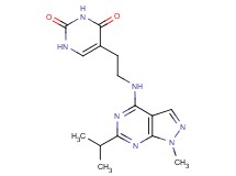5-{2-[(6-isopropyl-1-methyl-1H-pyrazolo[3,4-d]pyrimidin-4-yl)amino]ethyl}-2,4(1H,3H)-pyrimidinedione