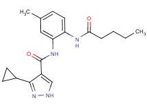 3-cyclopropyl-N-[5-methyl-2-(pentanoylamino)phenyl]-1H-pyrazole-4-carboxamide