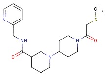 1'-[(methylthio)acetyl]-N-(pyridin-2-ylmethyl)-1,4'-bipiperidine-3-carboxamide
