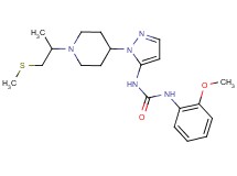 N-(2-methoxyphenyl)-N'-(1-{1-[1-methyl-2-(methylthio)ethyl]-4-piperidinyl}-1H-pyrazol-5-yl)urea