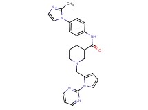 N-[4-(2-methyl-1H-imidazol-1-yl)phenyl]-1-{[1-(2-pyrimidinyl)-1H-pyrrol-2-yl]methyl}-3-piperidinecarboxamide