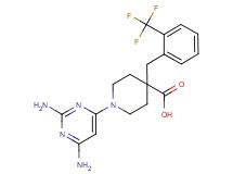 1-(2,6-diaminopyrimidin-4-yl)-4-[2-(trifluoromethyl)benzyl]piperidine-4-carboxylic acid