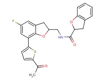 N-{[7-(5-acetyl-2-thienyl)-5-fluoro-2,3-dihydro-1-benzofuran-2-yl]methyl}-2,3-dihydro-1-benzofuran-2-carboxamide