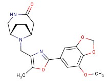 (1S*,6R*)-9-{[2-(7-methoxy-1,3-benzodioxol-5-yl)-5-methyl-1,3-oxazol-4-yl]methyl}-3,9-diazabicyclo[4.2.1]nonan-4-one