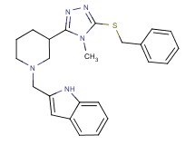 2-({3-[5-(benzylthio)-4-methyl-4H-1,2,4-triazol-3-yl]-1-piperidinyl}methyl)-1H-indole