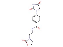 4-(2,4-dioxo-1-imidazolidinyl)-N-[2-(2-oxo-1,3-oxazolidin-3-yl)ethyl]benzamide