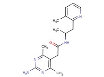 2-(2-amino-4,6-dimethylpyrimidin-5-yl)-N-[1-methyl-2-(3-methylpyridin-2-yl)ethyl]acetamide