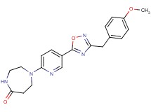 1-{5-[3-(4-methoxybenzyl)-1,2,4-oxadiazol-5-yl]-2-pyridinyl}-1,4-diazepan-5-one
