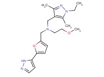 N-[(1-ethyl-3,5-dimethyl-1H-pyrazol-4-yl)methyl]-2-methoxy-N-{[5-(1H-pyrazol-5-yl)-2-furyl]methyl}ethanamine