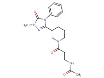 N-{3-[3-(1-methyl-5-oxo-4-phenyl-4,5-dihydro-1H-1,2,4-triazol-3-yl)piperidin-1-yl]-3-oxopropyl}acetamide