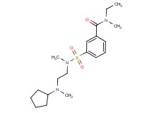 3-{[{2-[cyclopentyl(methyl)amino]ethyl}(methyl)amino]sulfonyl}-N-ethyl-N-methylbenzamide