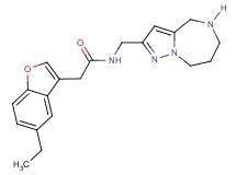 2-(5-ethyl-1-benzofuran-3-yl)-N-(5,6,7,8-tetrahydro-4H-pyrazolo[1,5-a][1,4]diazepin-2-ylmethyl)acetamide hydrochloride