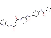 N-[(2-{4-[(cyclobutylcarbonyl)amino]phenyl}-5-methyl-1,3-oxazol-4-yl)methyl]-5-oxo-1-(2-pyridinylmethyl)-3-pyrrolidinecarboxamide