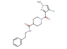 1-[(4-chloro-1-methyl-1H-pyrazol-3-yl)carbonyl]-N-(2-phenylethyl)piperidine-4-carboxamide