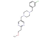 5-{[4-(3-chlorobenzyl)-1-piperazinyl]methyl}-2-(2-methoxyethyl)pyrimidine