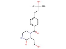 3-(2-hydroxyethyl)-4-[4-(3-hydroxy-3-methylbutyl)benzoyl]-2-piperazinone