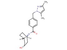 (1R*,5S*)-8-{4-[(3,5-dimethyl-1H-pyrazol-1-yl)methyl]benzoyl}-8-azabicyclo[3.2.1]octan-3-ol
