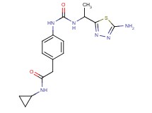 2-{4-[({[1-(5-amino-1,3,4-thiadiazol-2-yl)ethyl]amino}carbonyl)amino]phenyl}-N-cyclopropylacetamide