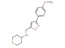 N-{[3-(4-methoxyphenyl)isoxazol-5-yl]methyl}tetrahydro-2H-thiopyran-4-amine