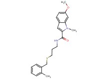 6-methoxy-1-methyl-N-{3-[(2-methylbenzyl)thio]propyl}-1H-indole-2-carboxamide