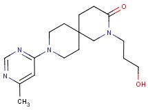2-(3-hydroxypropyl)-9-(6-methylpyrimidin-4-yl)-2,9-diazaspiro[5.5]undecan-3-one