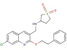 N-{[7-chloro-2-(2-phenylethoxy)-3-quinolinyl]methyl}tetrahydro-3-thiophenamine 1,1-dioxide