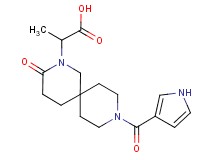 2-[3-oxo-9-(1H-pyrrol-3-ylcarbonyl)-2,9-diazaspiro[5.5]undec-2-yl]propanoic acid