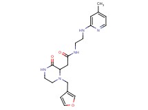 2-[1-(3-furylmethyl)-3-oxo-2-piperazinyl]-N-{2-[(4-methyl-2-pyridinyl)amino]ethyl}acetamide