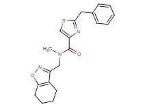 2-benzyl-N-methyl-N-(4,5,6,7-tetrahydro-1,2-benzisoxazol-3-ylmethyl)-1,3-thiazole-4-carboxamide