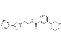 3-piperidin-3-yl-N-[2-(3-pyridin-3-yl-1,2,4-oxadiazol-5-yl)ethyl]benzamide