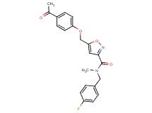 5-[(4-acetylphenoxy)methyl]-N-(4-fluorobenzyl)-N-methyl-3-isoxazolecarboxamide