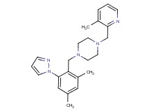 1-[2,4-dimethyl-6-(1H-pyrazol-1-yl)benzyl]-4-[(3-methyl-2-pyridinyl)methyl]piperazine