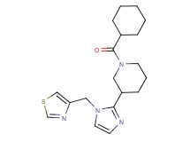 1-(cyclohexylcarbonyl)-3-[1-(1,3-thiazol-4-ylmethyl)-1H-imidazol-2-yl]piperidine