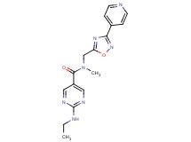 2-(ethylamino)-N-methyl-N-{[3-(4-pyridinyl)-1,2,4-oxadiazol-5-yl]methyl}-5-pyrimidinecarboxamide
