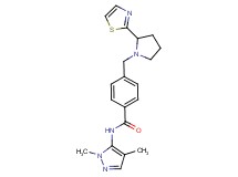 N-(1,4-dimethyl-1H-pyrazol-5-yl)-4-{[2-(1,3-thiazol-2-yl)pyrrolidin-1-yl]methyl}benzamide