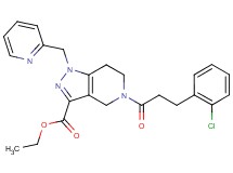ethyl 5-[3-(2-chlorophenyl)propanoyl]-1-(2-pyridinylmethyl)-4,5,6,7-tetrahydro-1H-pyrazolo[4,3-c]pyridine-3-carboxylate