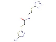 2-[(5-amino-1,3,4-thiadiazol-2-yl)thio]-N-[2-(1H-1,2,4-triazol-5-ylthio)ethyl]acetamide