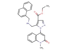 ethyl 1-(1-methyl-2-oxo-1,2-dihydro-4-quinolinyl)-5-{[(1-naphthylmethyl)amino]methyl}-1H-pyrazole-4-carboxylate