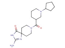 2-amino-8-[(1-cyclopentyl-3-piperidinyl)carbonyl]-1,3,8-triazaspiro[4.5]dec-1-en-4-one