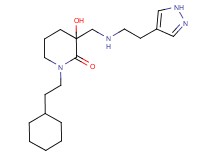 1-(2-cyclohexylethyl)-3-hydroxy-3-({[2-(1H-pyrazol-4-yl)ethyl]amino}methyl)piperidin-2-one