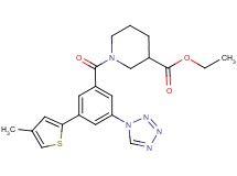 ethyl 1-[3-(4-methyl-2-thienyl)-5-(1H-tetrazol-1-yl)benzoyl]-3-piperidinecarboxylate