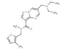 6-[(diethylamino)methyl]-N-methyl-N-[(3-methyl-2-thienyl)methyl]pyrazolo[1,5-a]pyrimidine-3-carboxamide