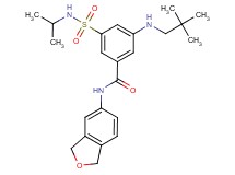 N-(1,3-dihydro-2-benzofuran-5-yl)-3-[(2,2-dimethylpropyl)amino]-5-[(isopropylamino)sulfonyl]benzamide