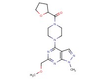 6-(methoxymethyl)-1-methyl-4-[4-(tetrahydro-2-furanylcarbonyl)-1-piperazinyl]-1H-pyrazolo[3,4-d]pyrimidine