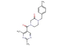4-[(2,4-dimethyl-5-pyrimidinyl)carbonyl]-1-(4-methylbenzyl)-2-piperazinone