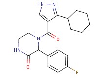 4-[(3-cyclohexyl-1H-pyrazol-4-yl)carbonyl]-3-(4-fluorophenyl)piperazin-2-one